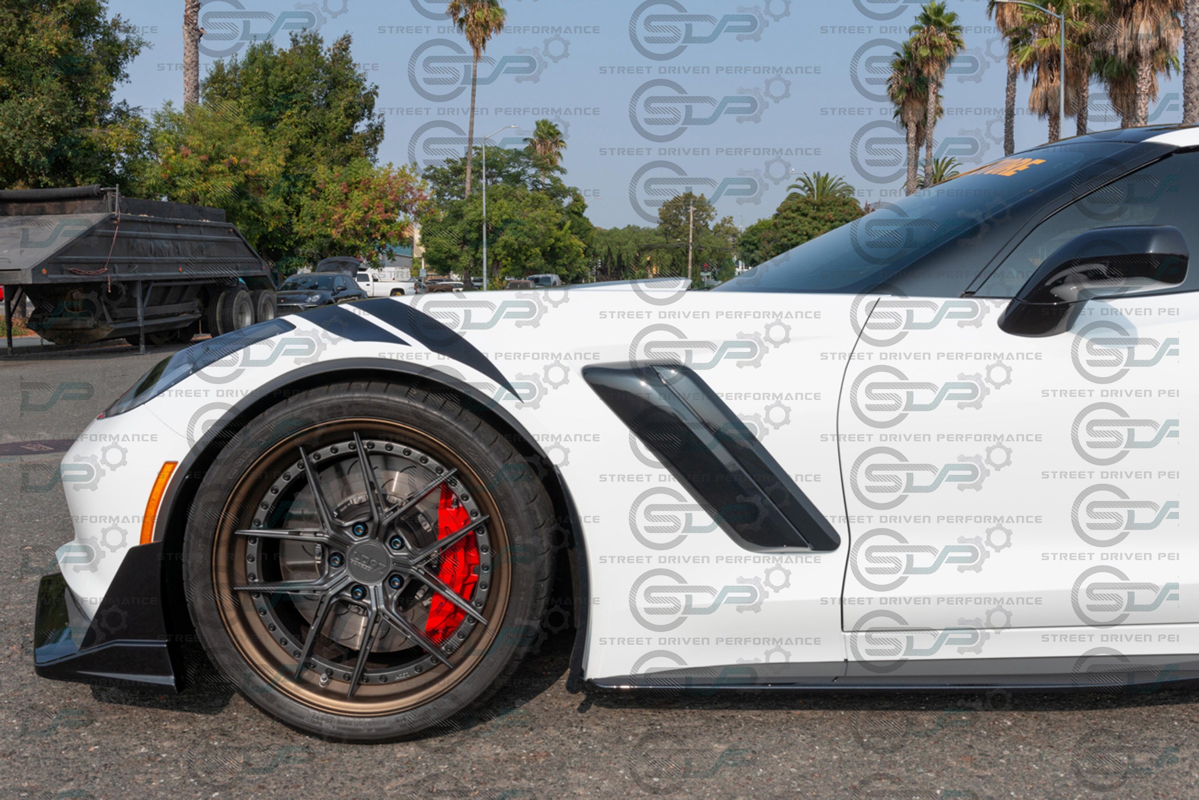 2014-2017 C7 Corvette - Carbon Flash "ZR1 Style Conversion" Side Fender Vents (Pair)